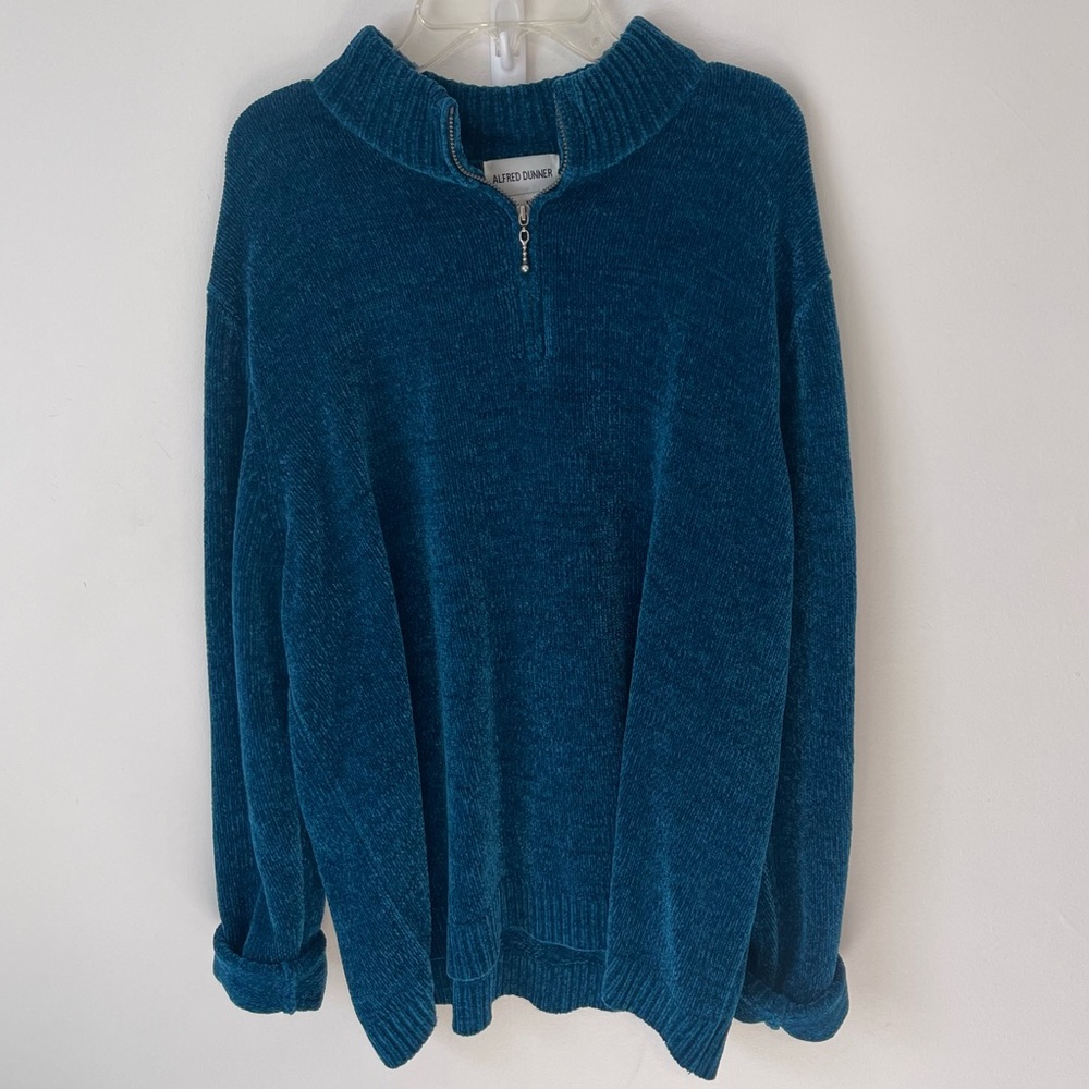 Vintage Quarter Zip Knit Grandpa Sweater (Alfred Dunner)